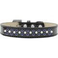 Unconditional Love Sprinkles Ice Cream Pearl & Blue Crystals Dog CollarBlack Size 14 UN756662